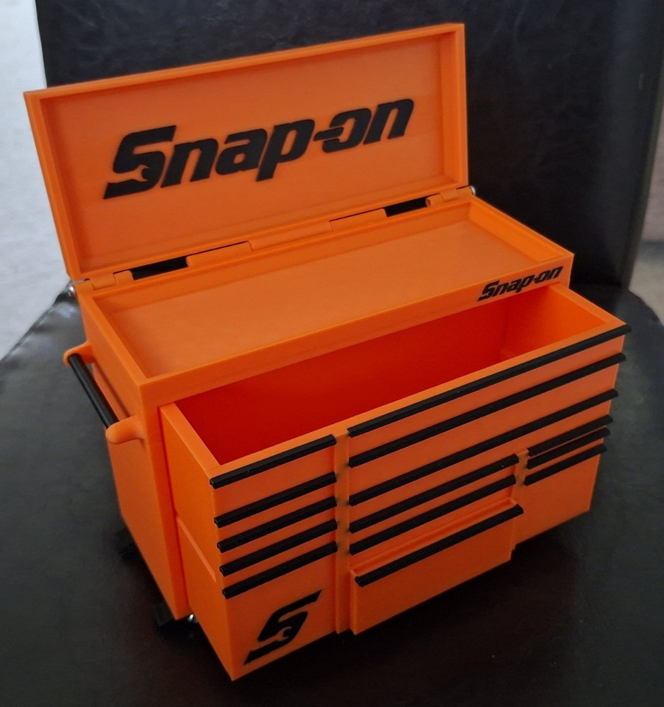 Snap-On Mini High Quality 3D Printed Toolbox (Orange)