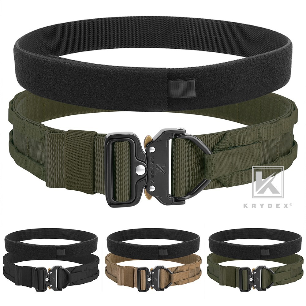 KRYDEX Tactical Belt 1.75 inch Heavy Duty Rigger Belt D-ring Quick Release Nylon