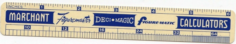 1958 Marchant Calculators Ruler