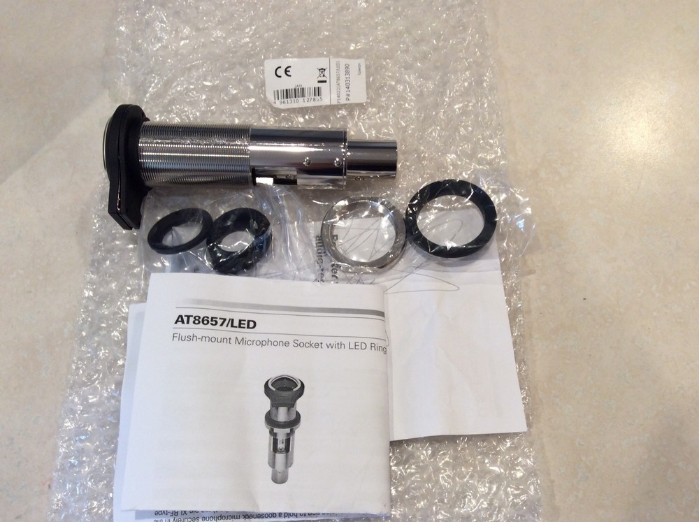 Audio-Technica AT8657/LED flush mount microphone socket with LED ring and touch