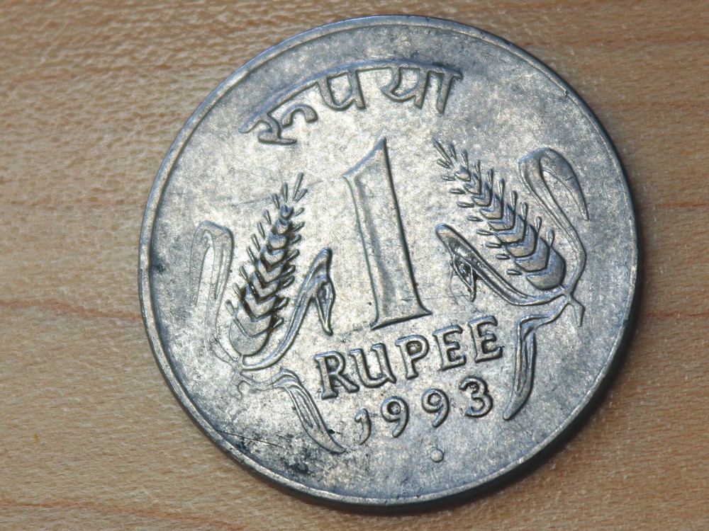 1993 India 1 Rupee Noida Mint