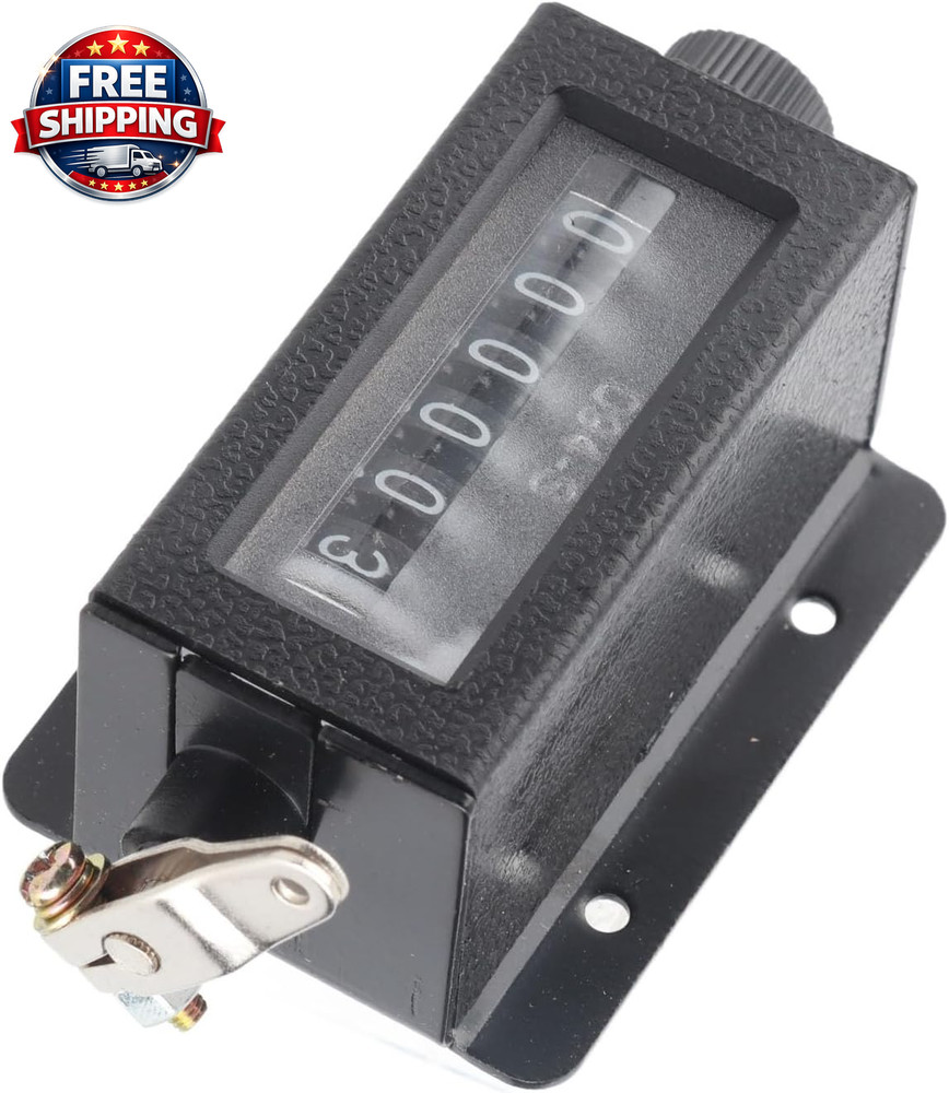 Resettable 6-Digit Digital Tally Counter - Mechanical Pulli Design