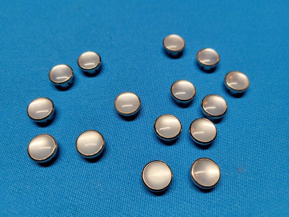 White 1510-15 Standard Solid Snaps Fasteners Prong Ring Snaps (Cap Only)