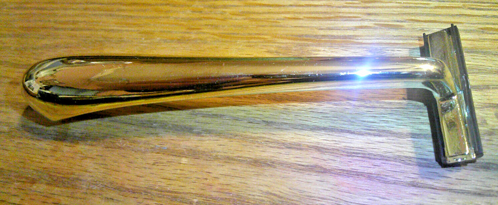 3 vintage Solid Brass Razors things remembered never engraved or used