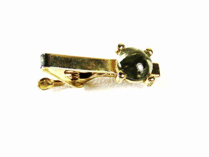 Silvertone & Black Tie Clasp Unbranded 32916