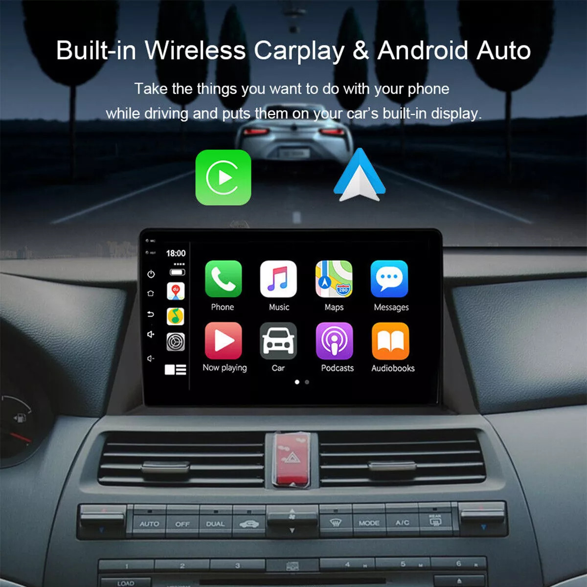 FOR HONDA ACCORD 8th 2008-2013 ANDROID 13.0 APPLE CARPLAY CAR STEREO GPS RADIO