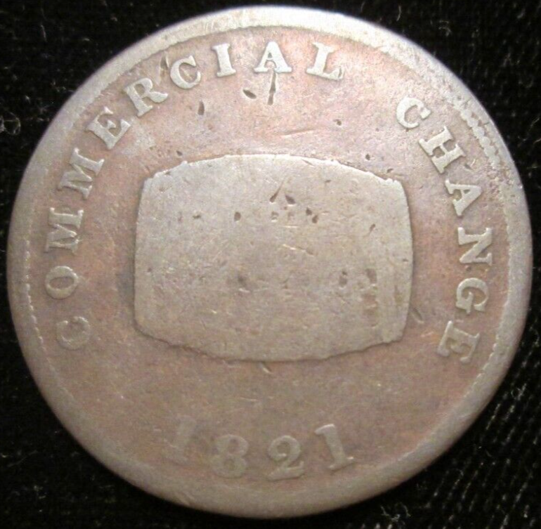 1821 Upper Canada Halfpenny Token