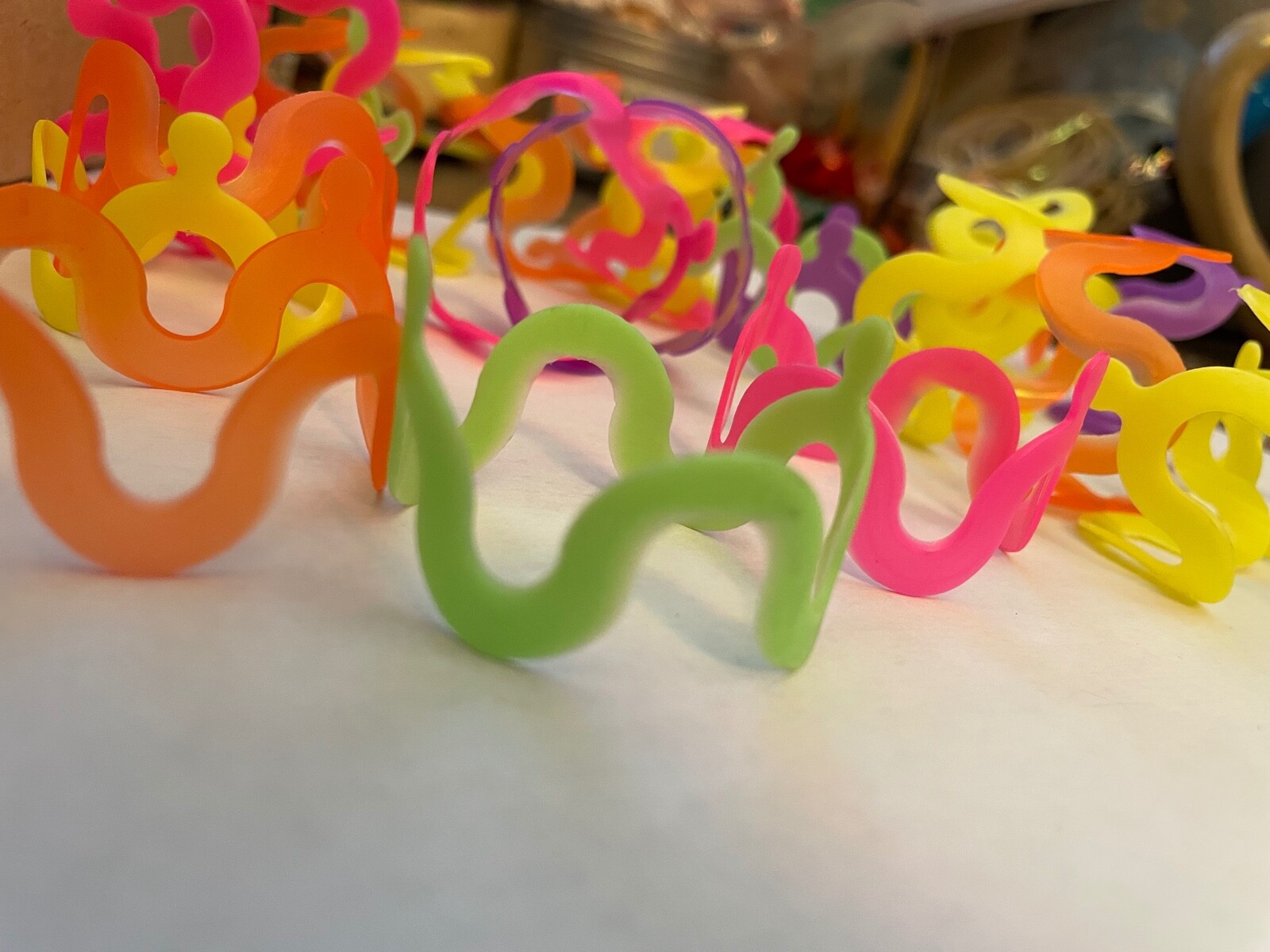 Vo-Toys Cat Crazies 50 Pack Bulk Neon Rollers Wild Kitten Toy Colorful Plastic