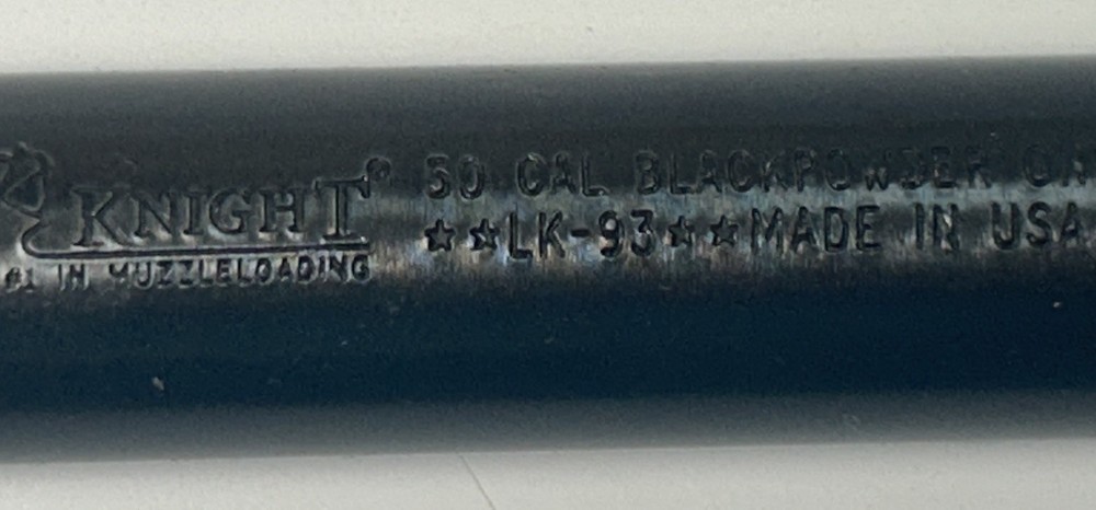 Knight LK93 LK-93 Inline Muzzleloader 22” Barrel With No Breech Plug