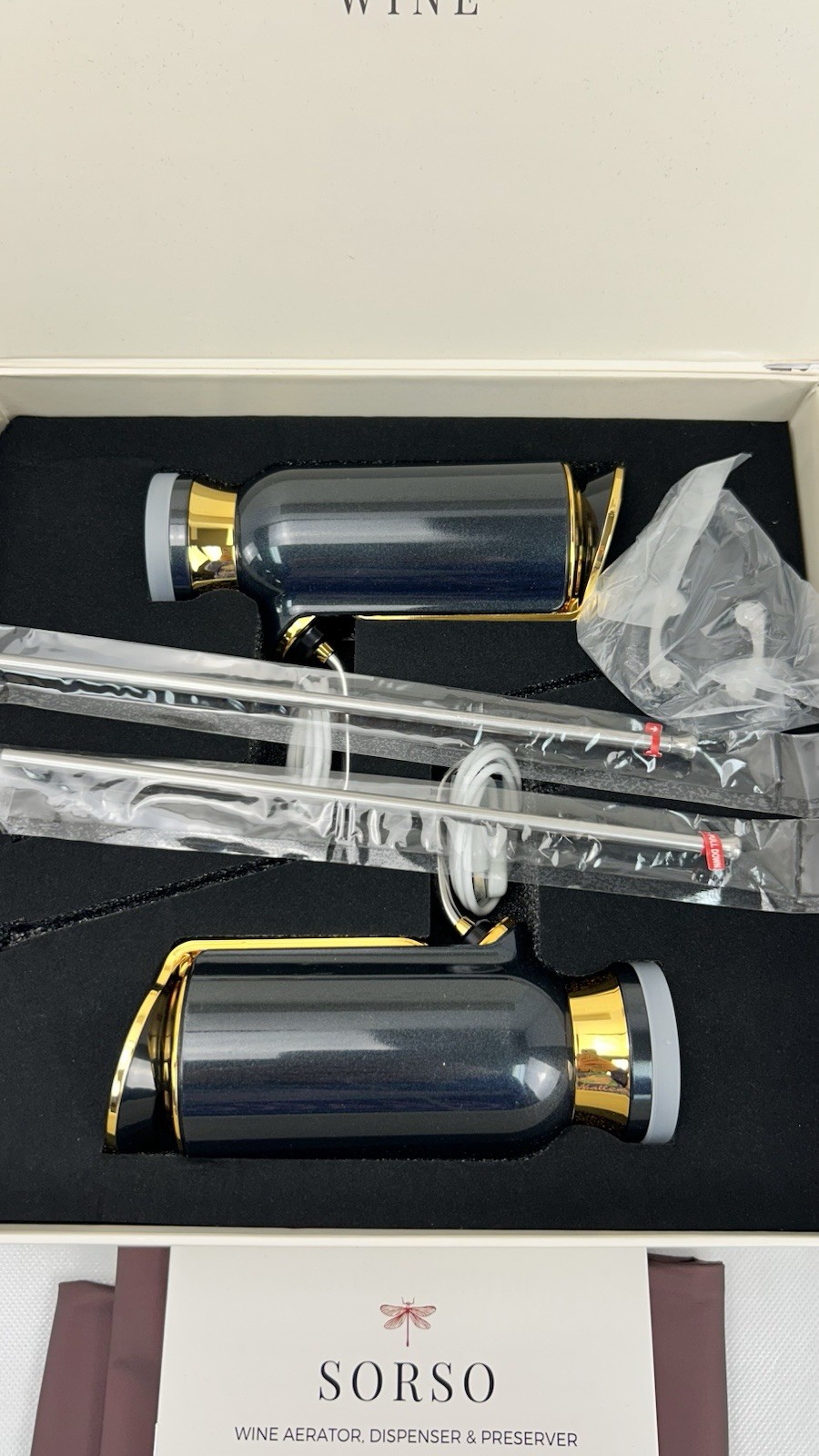 Sorso Wine Aerator, Dispenser, & Preserver Set