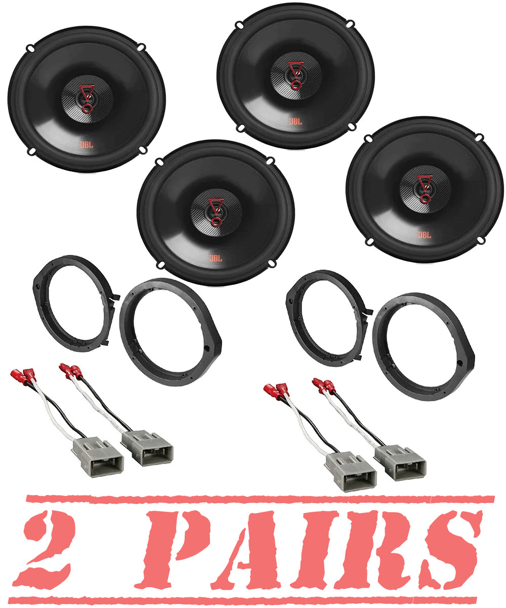 JBL Stage3 Front &  Rear Speakers for 2008-2022 Honda Accord & 2006-2021 Civic