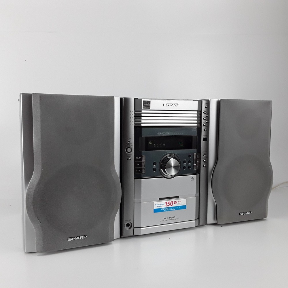 Sharp XL-HP505 5-Disc CD Changer Cassette AM FM Radio Micro Component System