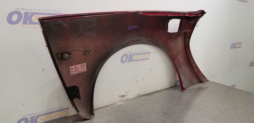 09 CHEVY CORVETTE C6 CONVERTIBLE QUARTER PANEL LEFT DRIVER RED