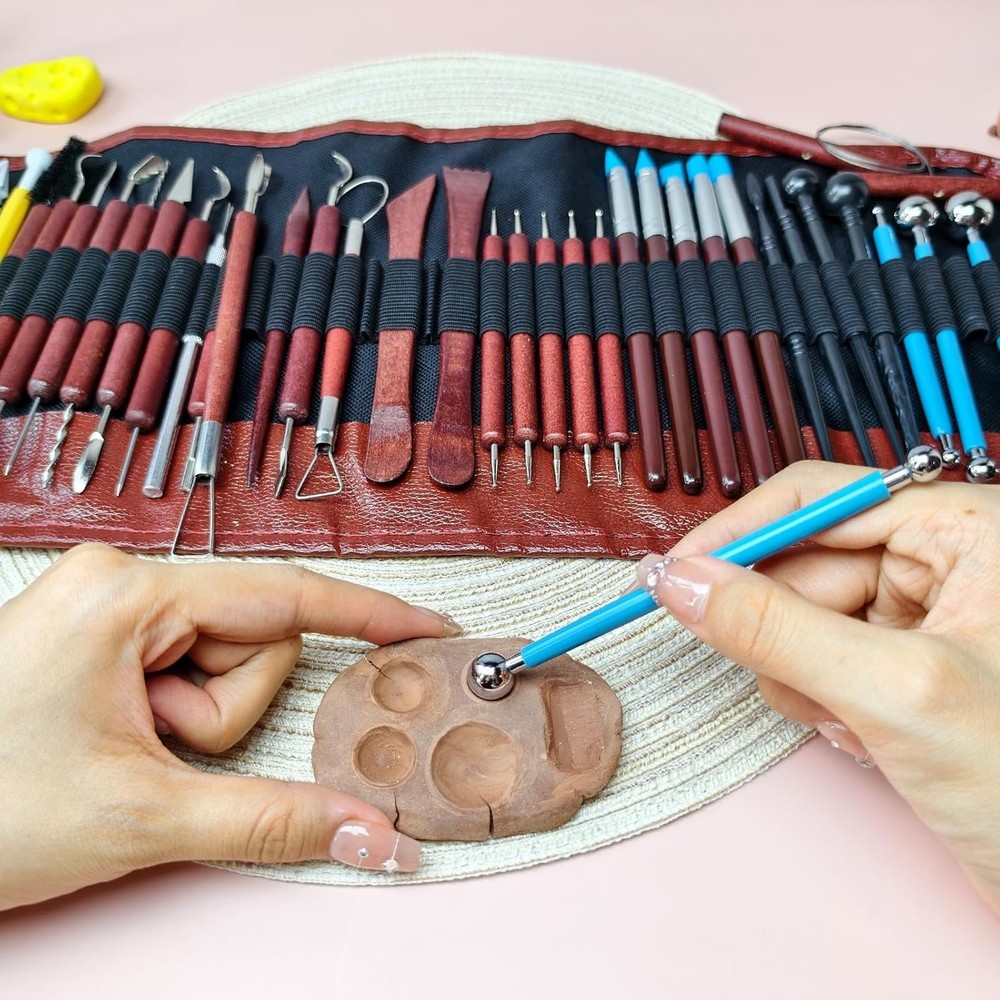 Pottery Clay Sculpting Tools Kit for Ceramic Modeling Trimming Carving