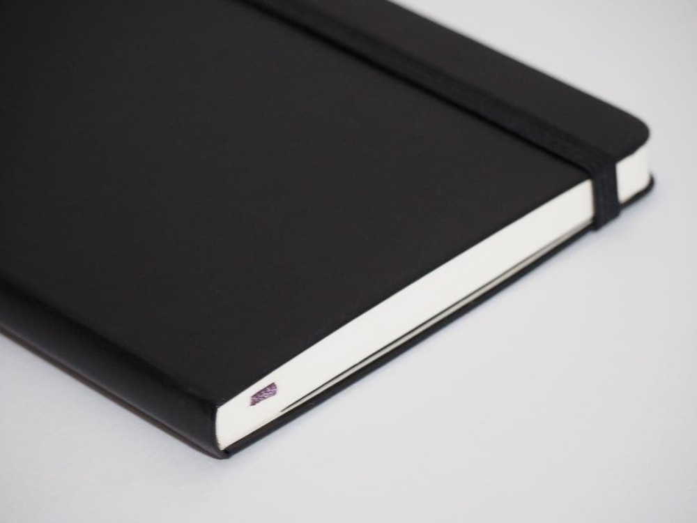 Opened and MOLESKINE plain notebook 1 book