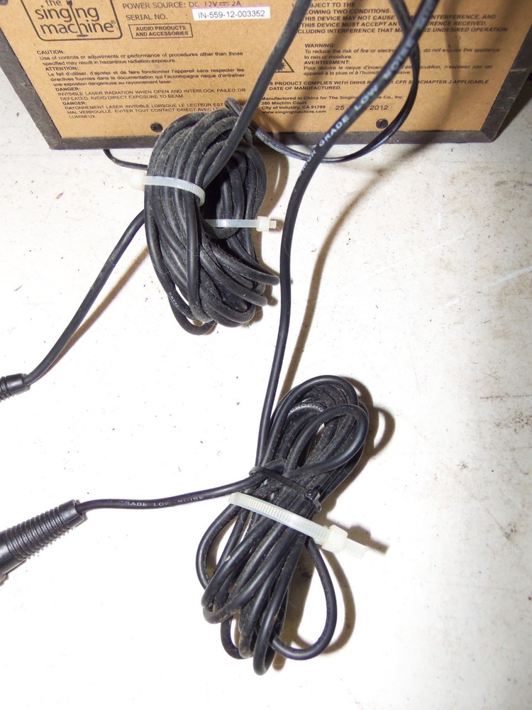 The Singing Machine, Model STVG - 559, Powers on but does not work correctly