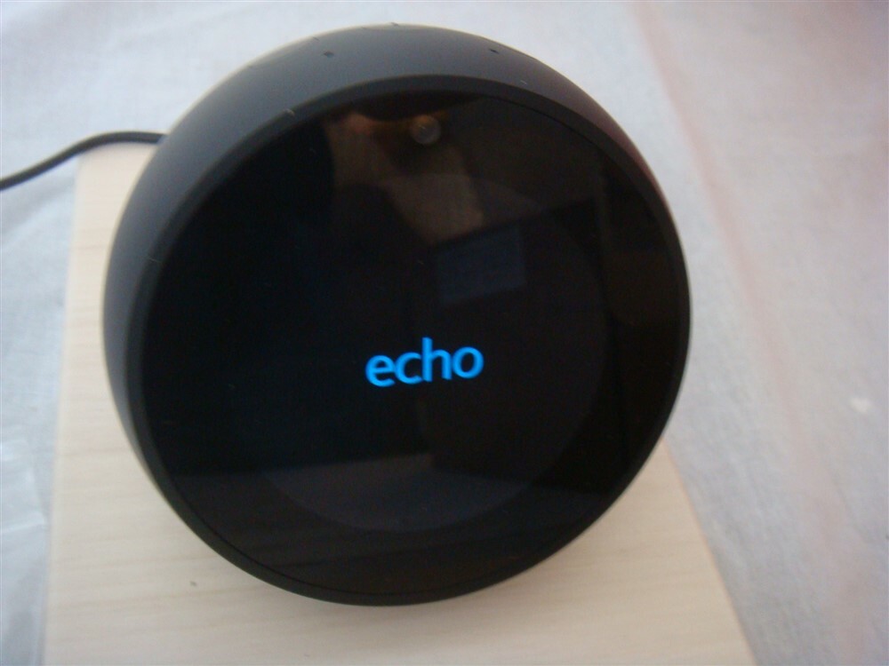 AMAZON ECHO SPOT SMART SPEAKER BLACK DEMO UNIT - READ!