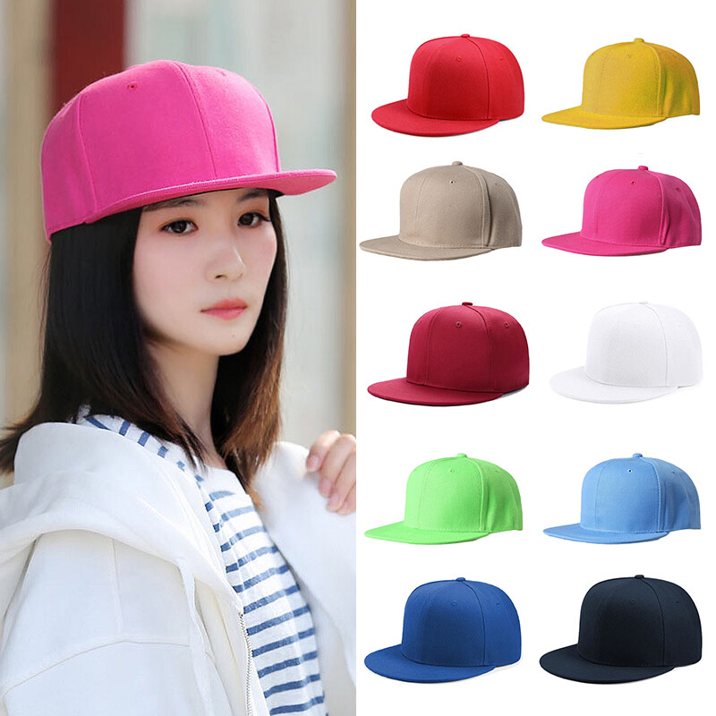 Snapback Hat Flat Baseball Cap Trucker Solid Plain Blank Men Womens Hip Hop Army