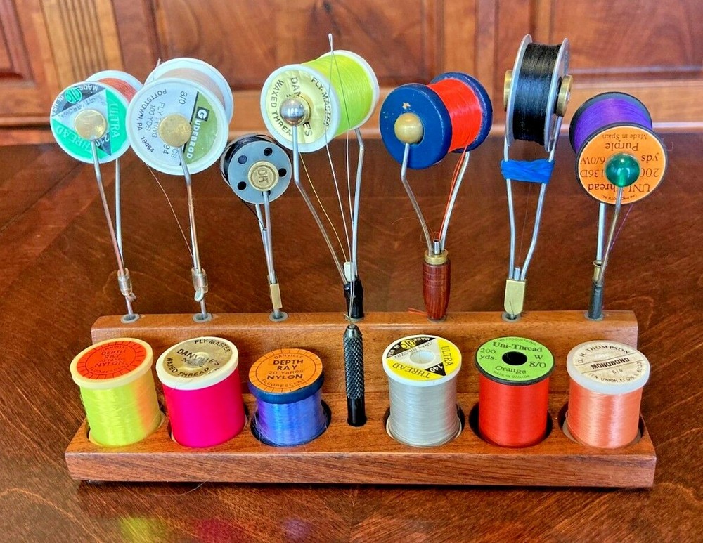 WADE'S FLY-TYING THREAD BOBBIN ORGANIZER TOOL CADDY & QUICK DRAW KIT COMBO