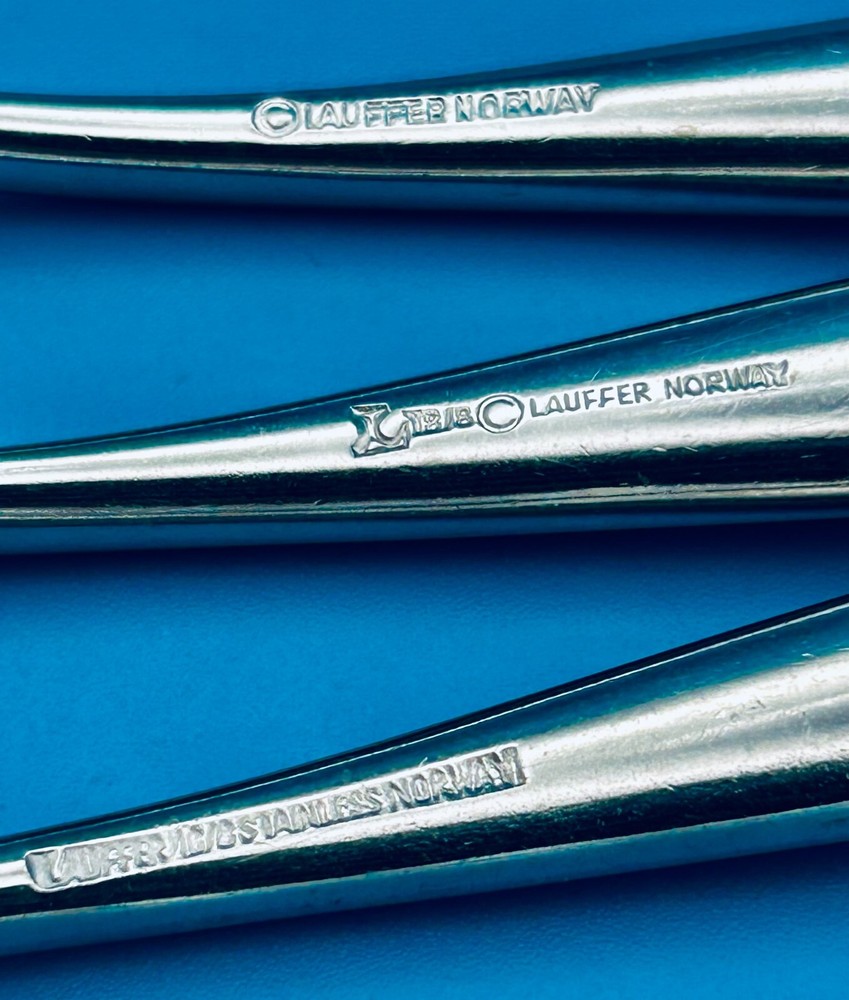 Towle Lauffer Design 2 NORWAY Teaspoon 6 1/8" Stainless Flatware Silverware