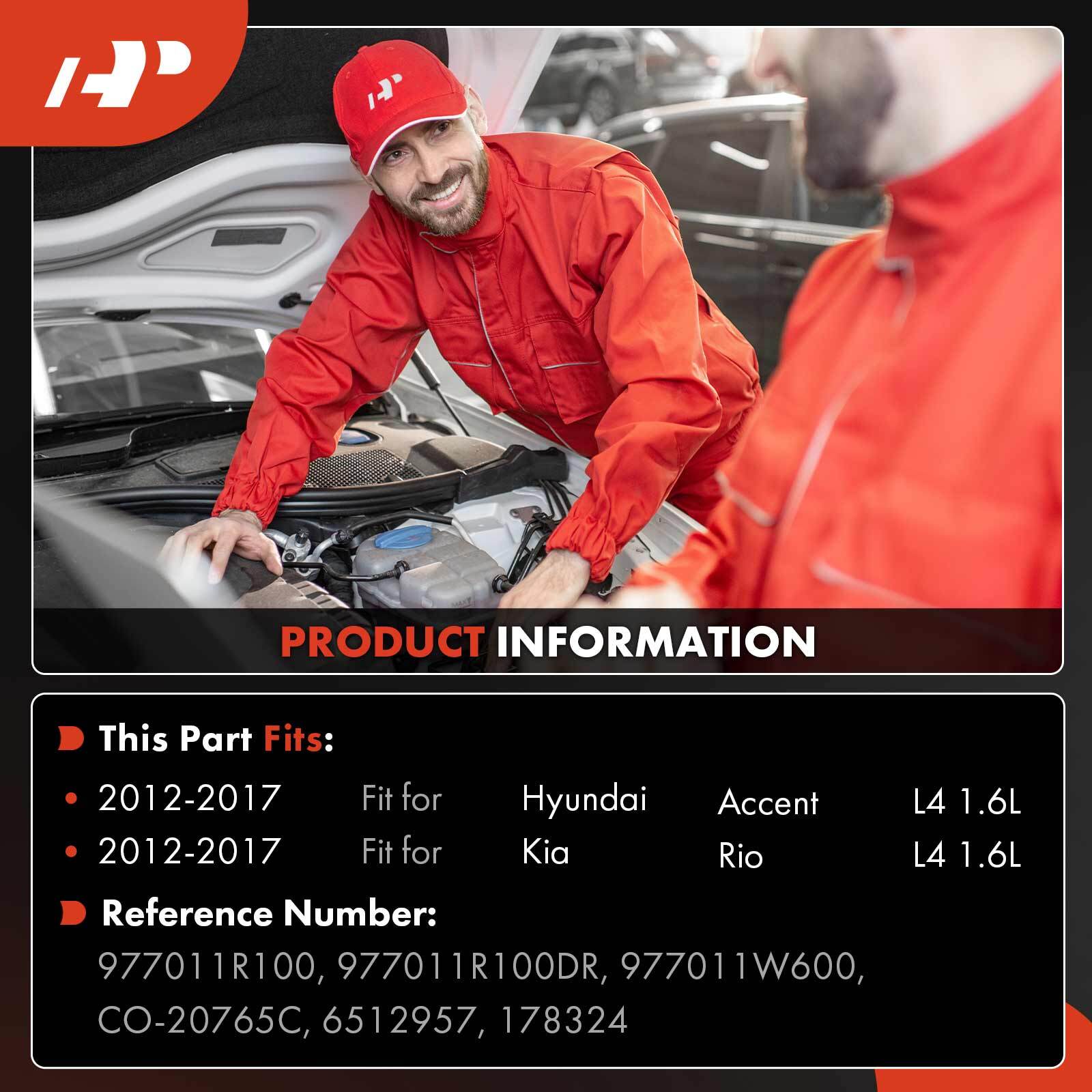 AC Compressor w/ Clutch for Hyundai Accent Kia Rio 2012 2013 2014-2017 L4 1.6L