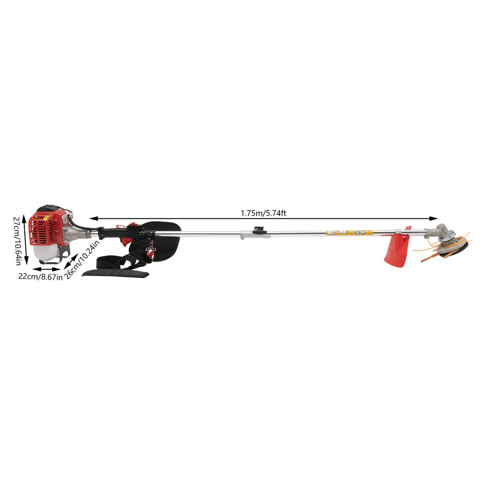 26cc 2-Stroke Gasoline String Trimmer Grass Wacker Weed Trimmer w/Carring Strap