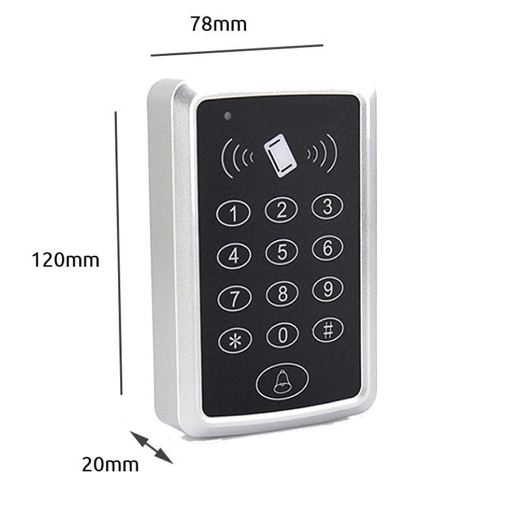 Door Access Control Keypad Stand-Alone Password RFID Reader with 5 Keyfobs