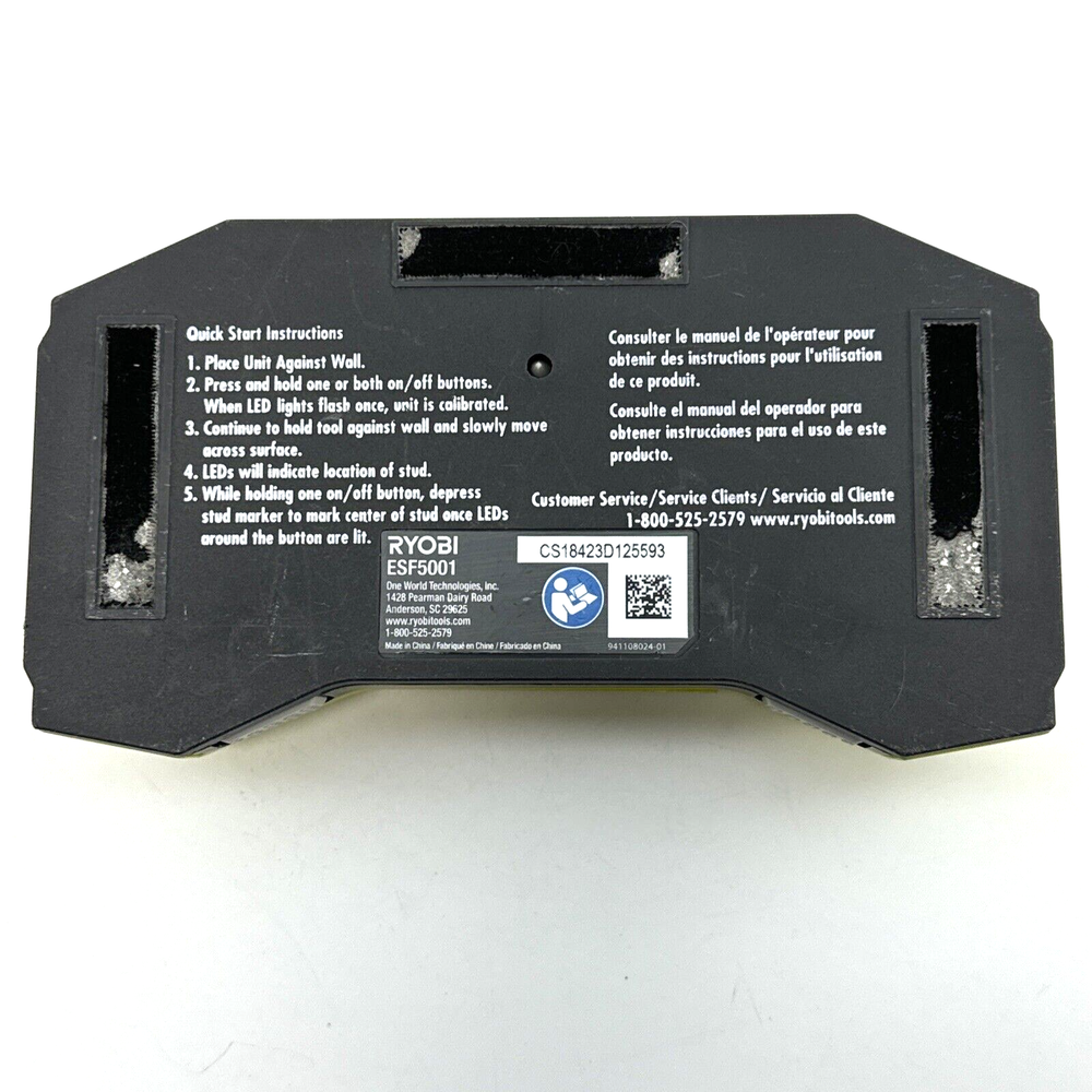 RYOBI ESF5001 AC Detection Auto Depth Scan Whole Stud Finder Detector