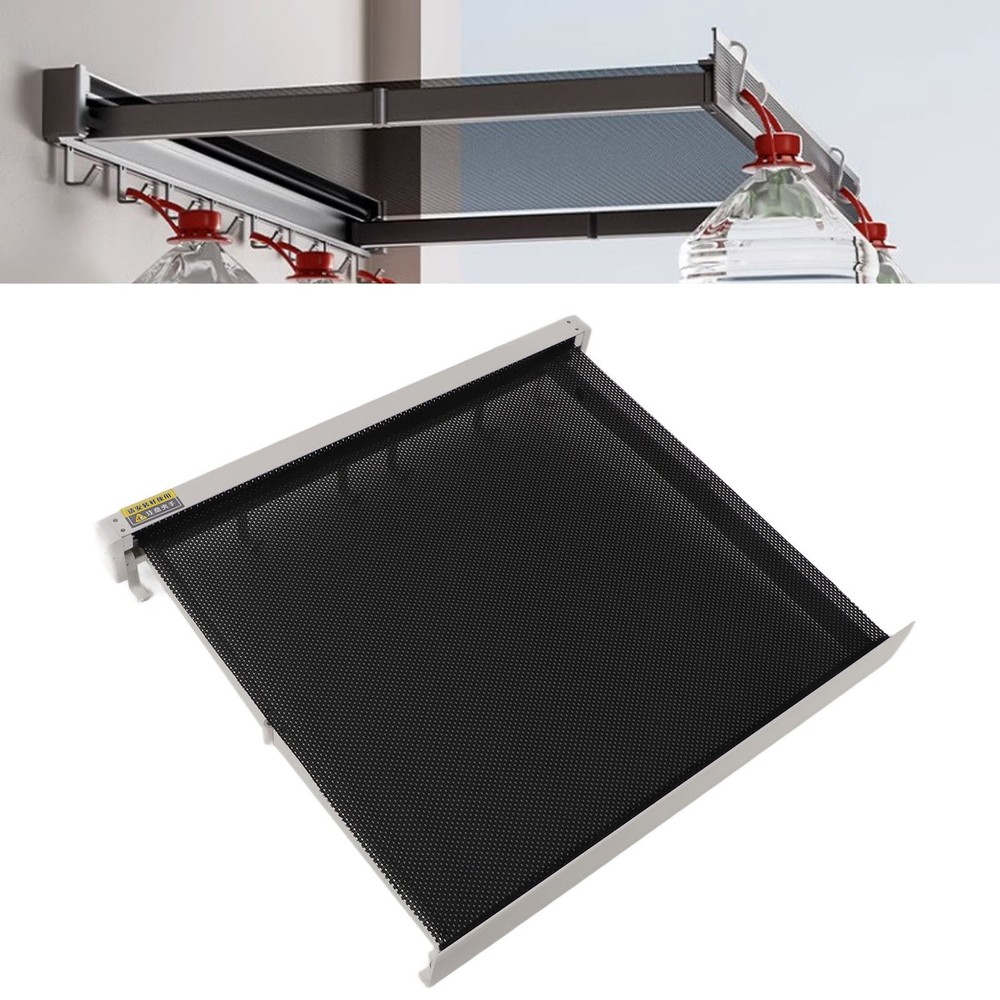 Retractable Clothes Drying Rack with Template Wall Mount Mesh Breathable