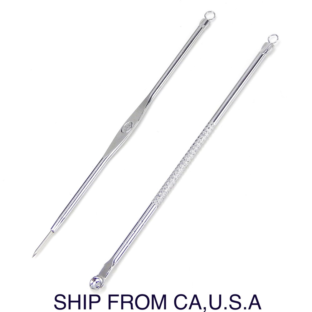 2 PROFESSIONAL COMEDONE NEEDLE EXTRACTOR BLACKHEAD REMOVER