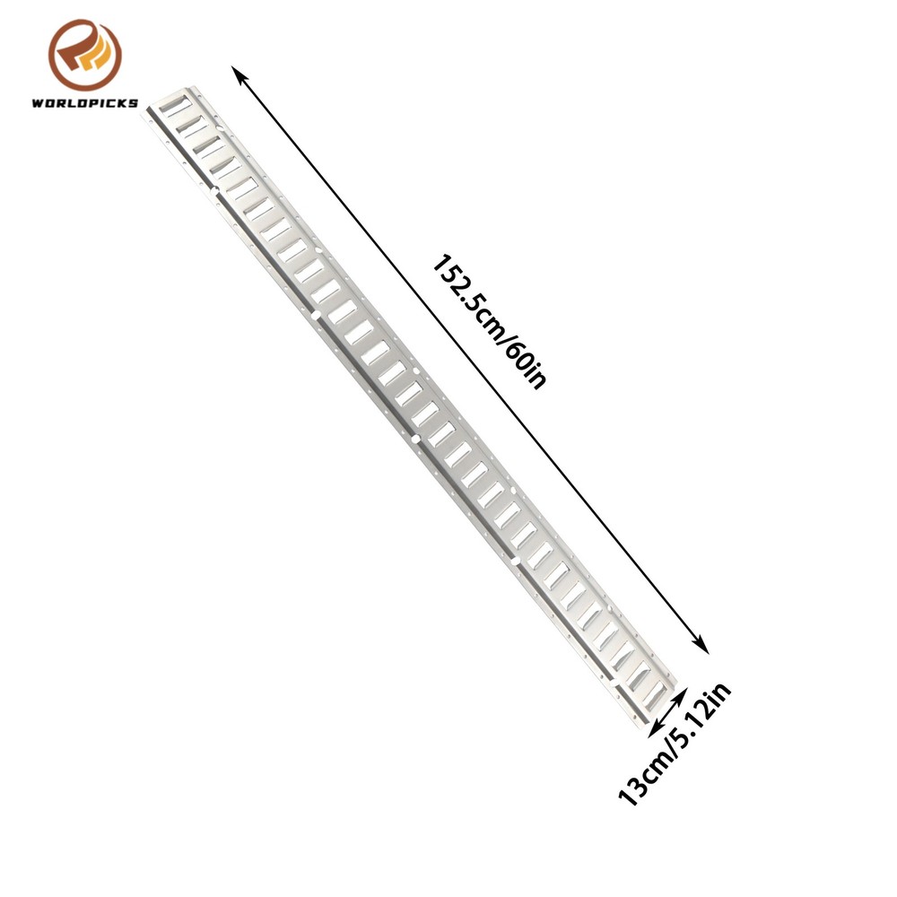 5' E Track Tie Down Rail 6 Pieces, Silver Galvanized, Universal Cargo Rail