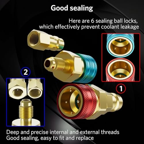 R1234yf Adapter Kit - R134a to R1234yf Quick Coupler Conversion Kit