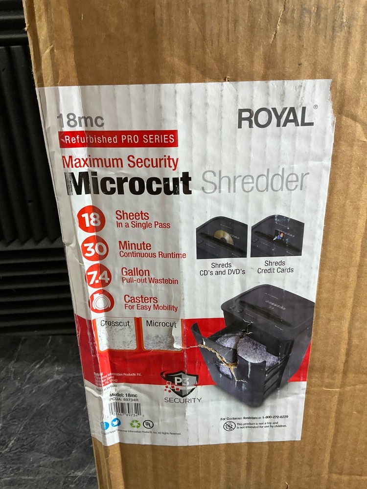 Royal Microcut Shredder Pro Series 18MC-REF ✨❤️✨ USED - FUNCTIONAL!
