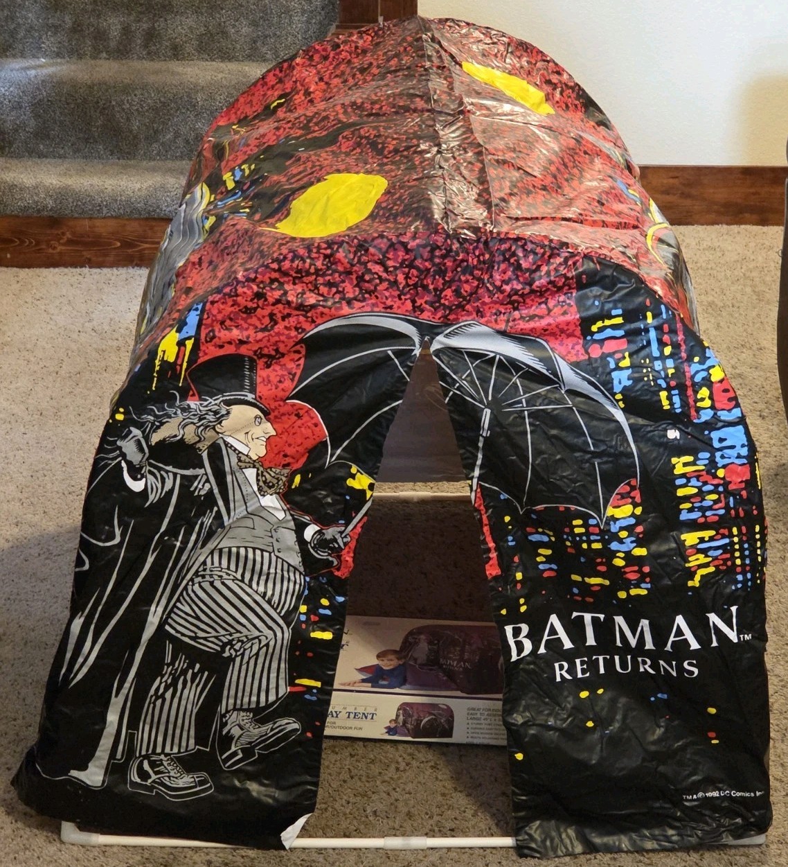 🔥VTG RARE COMPLETE DC Batman Returns Ero Slumber Shoppe Play Tent🔥