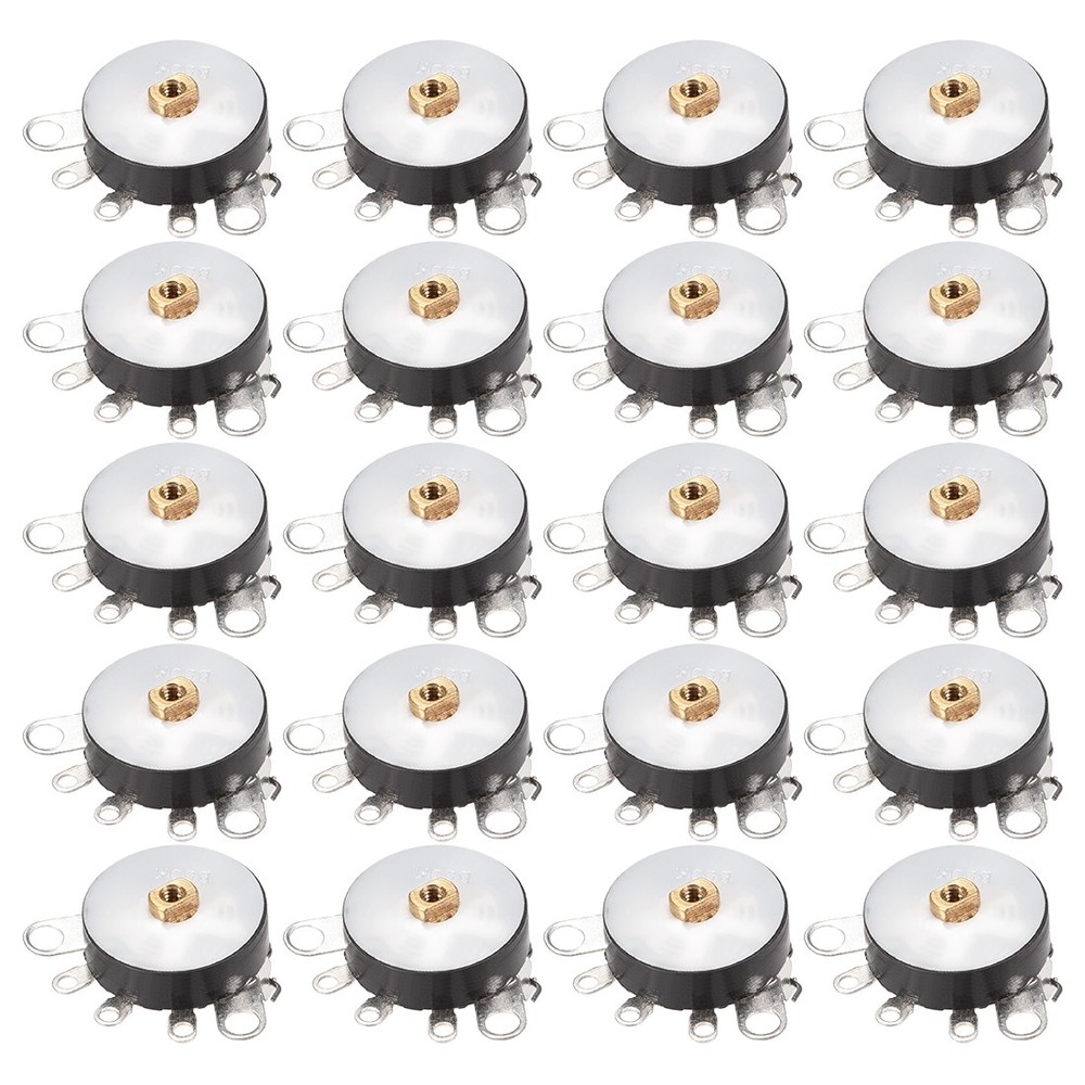 Wheel Duplex Potentiometer w Switch 20K Ohm Variable Resistors Single Turn 20pcs