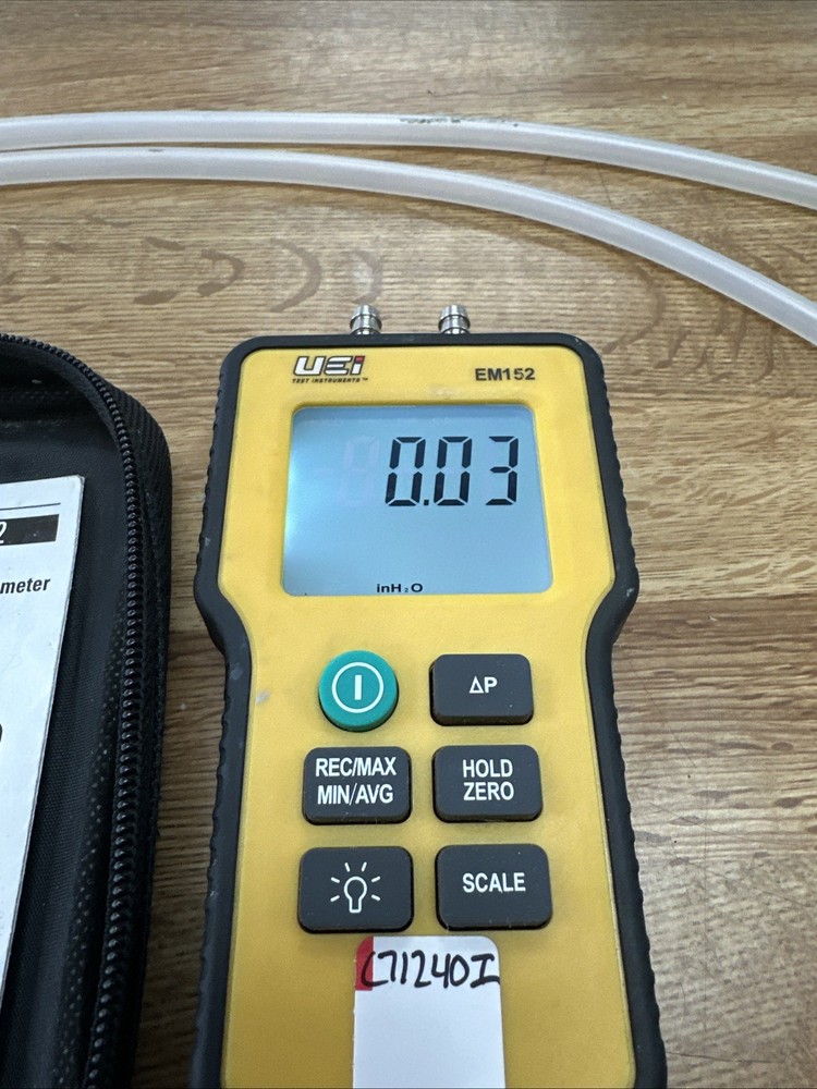 UEI EM152 Dual Differential Digital Manometer Tested Works
