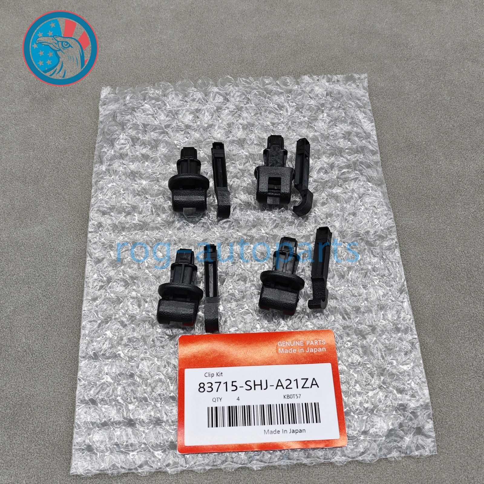 OEM 4PC! Black Sun Shade Hook Clip Kit For Honda Odyssey 2005-10 Sliding Door