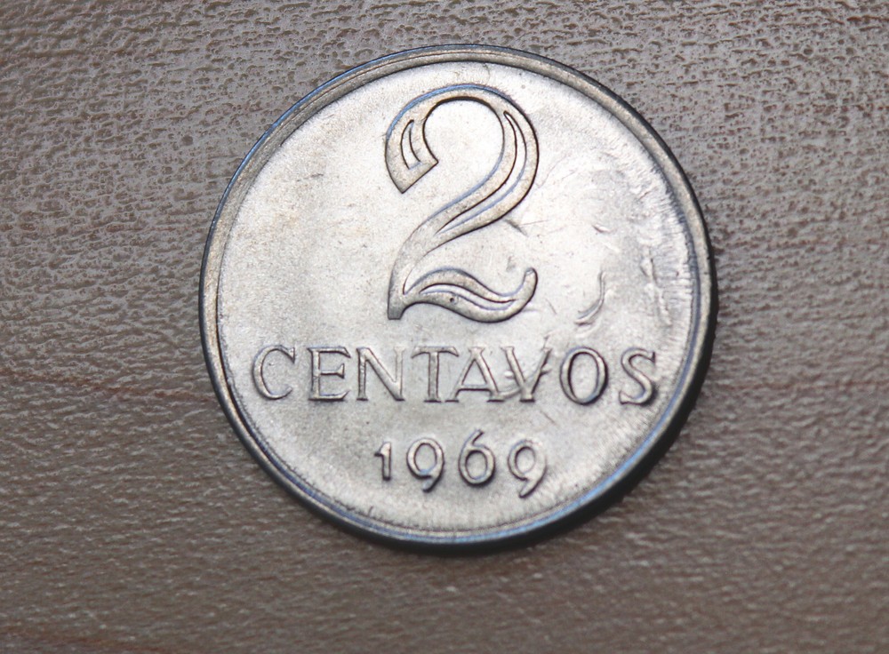 1969 Brasil 2 Centavos Die Clash Error
