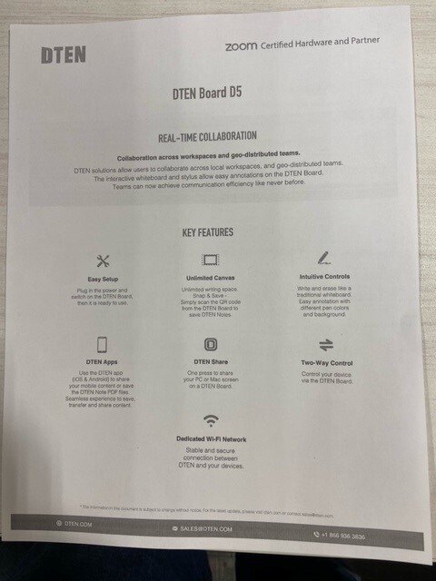 DTEN 55E Interactive Whiteboard