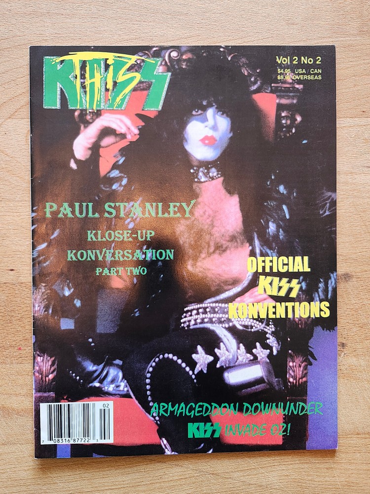 KISS This RARE Vintage Canada Magazine Vol 2 Num 2 Paul Stanley Conventions COOL