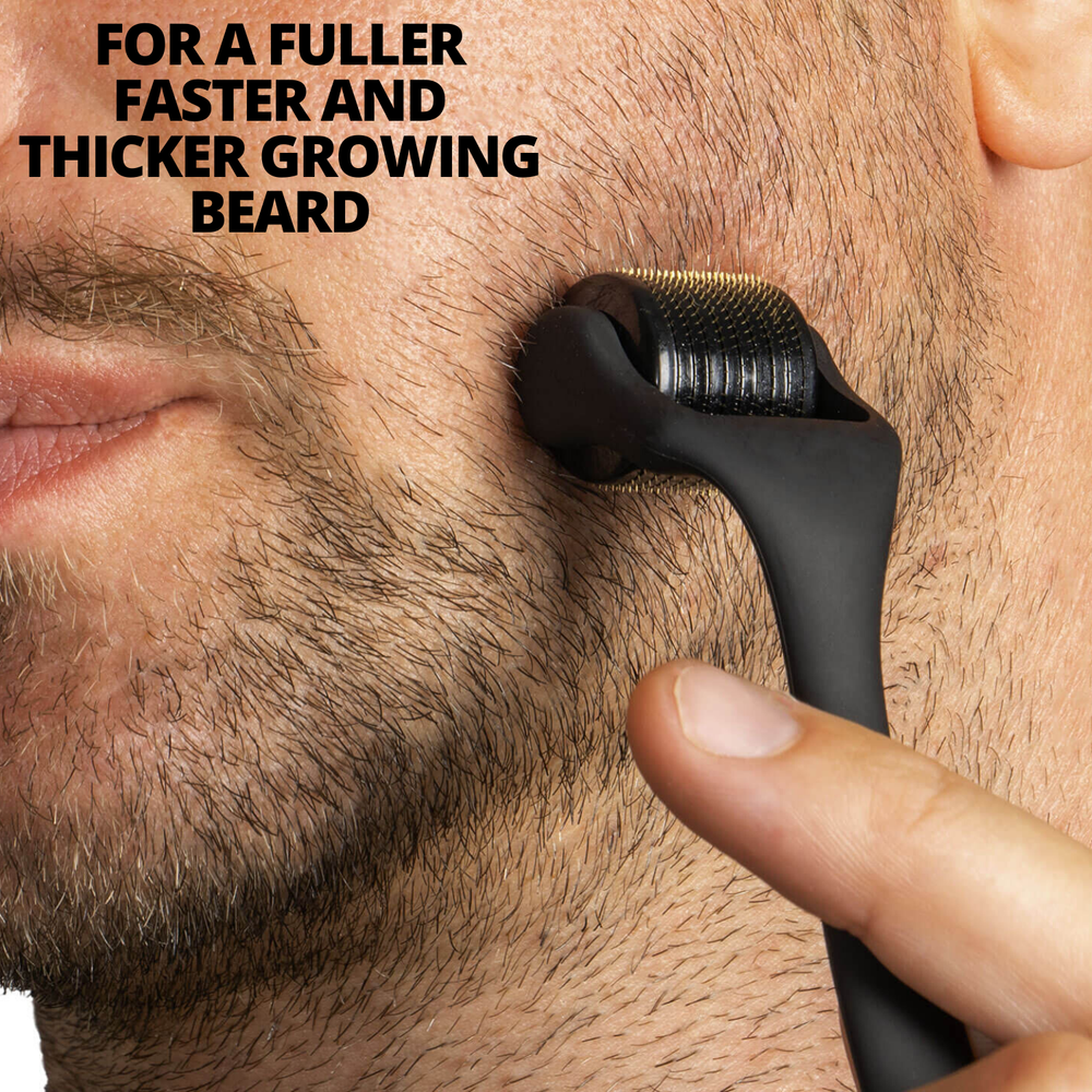 Beard Derma Roller - Beard Oil/Balm - Beard Growth - Beard Brush - Beard Comb