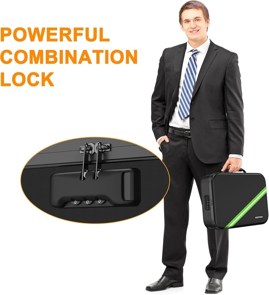 Multi-Compartment Fireproof Box for Important Documents - Waterproof & Secure