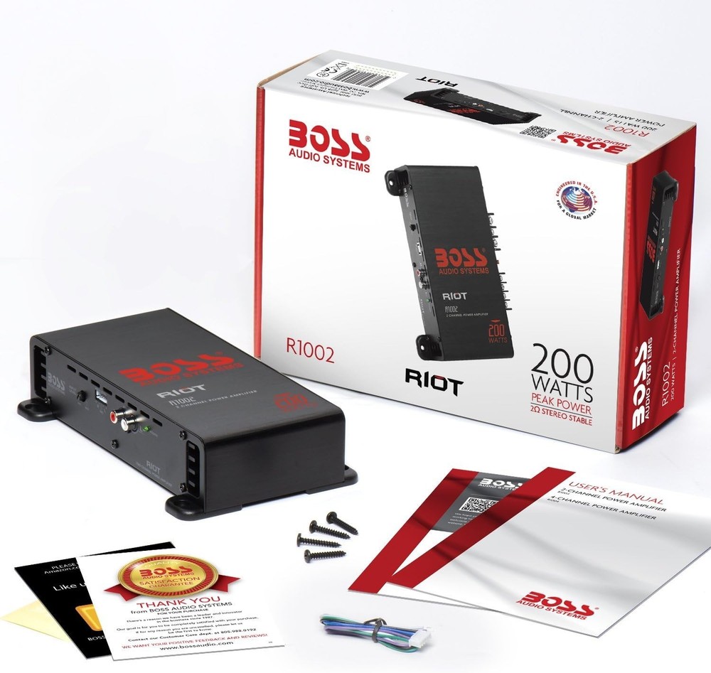 200W 2 Channel Car Amplifier - Sound with Full Range & Subwoofer Support
