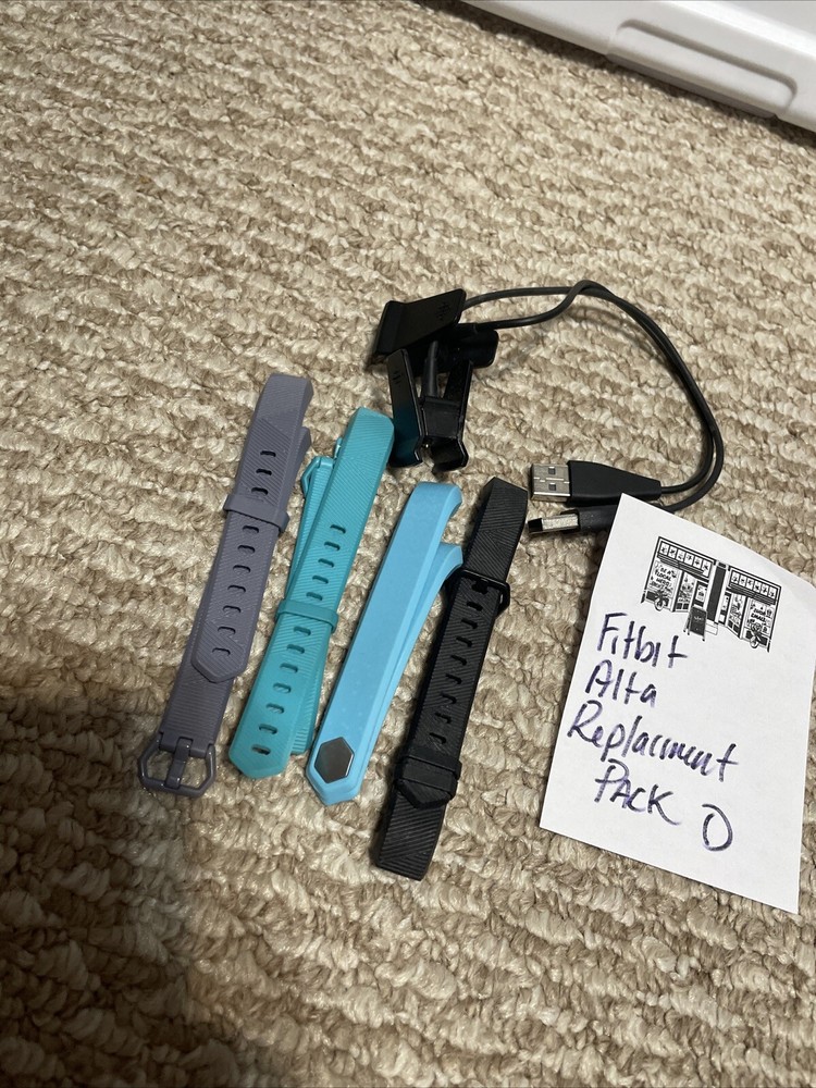 Fitbit ALTA Replacement Parts Pack! X2 Chargers X4 Bands!