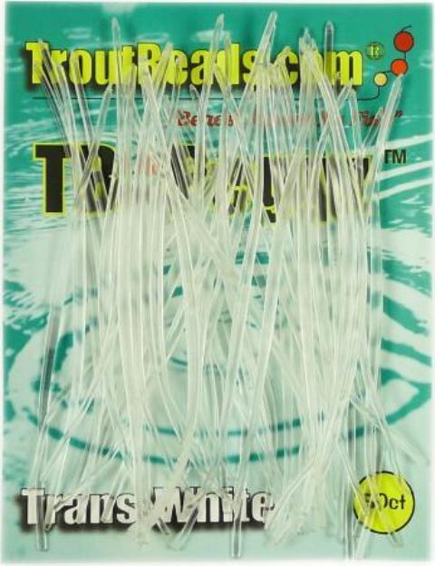 TroutBeads TB Peggz Package of 50 Trans-White Pegs Trout Bass Fishing