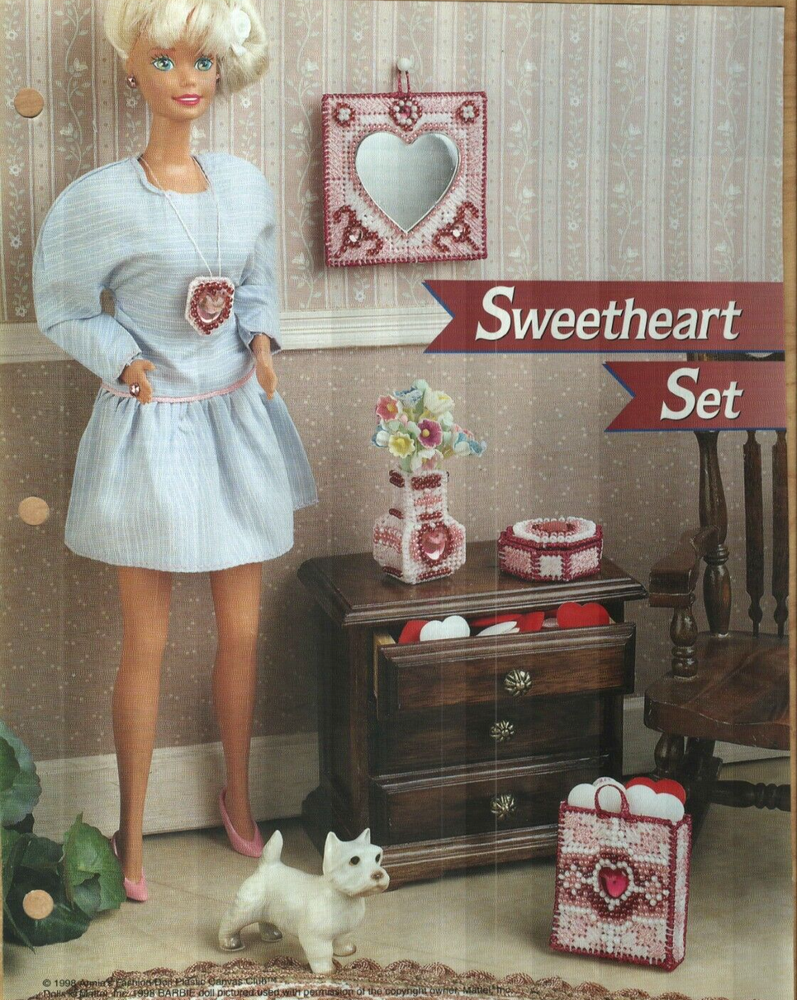 NEW SWEETHEART SET & HALLOWEEN ENSEMBLE PLASTIC CANVAS PATTERN INSTRUCTIONS