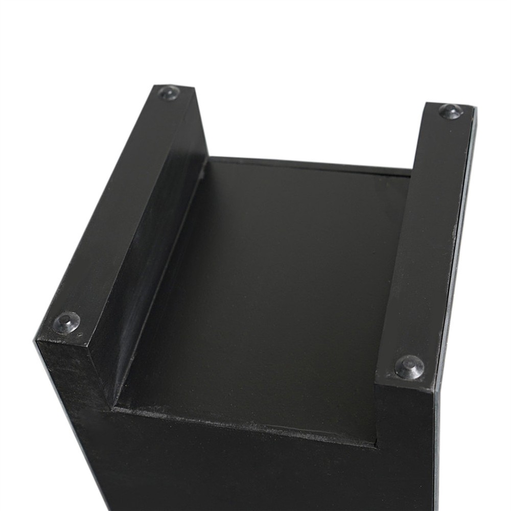 Mirrored Glass Bedside Table with Three Drawers Size S