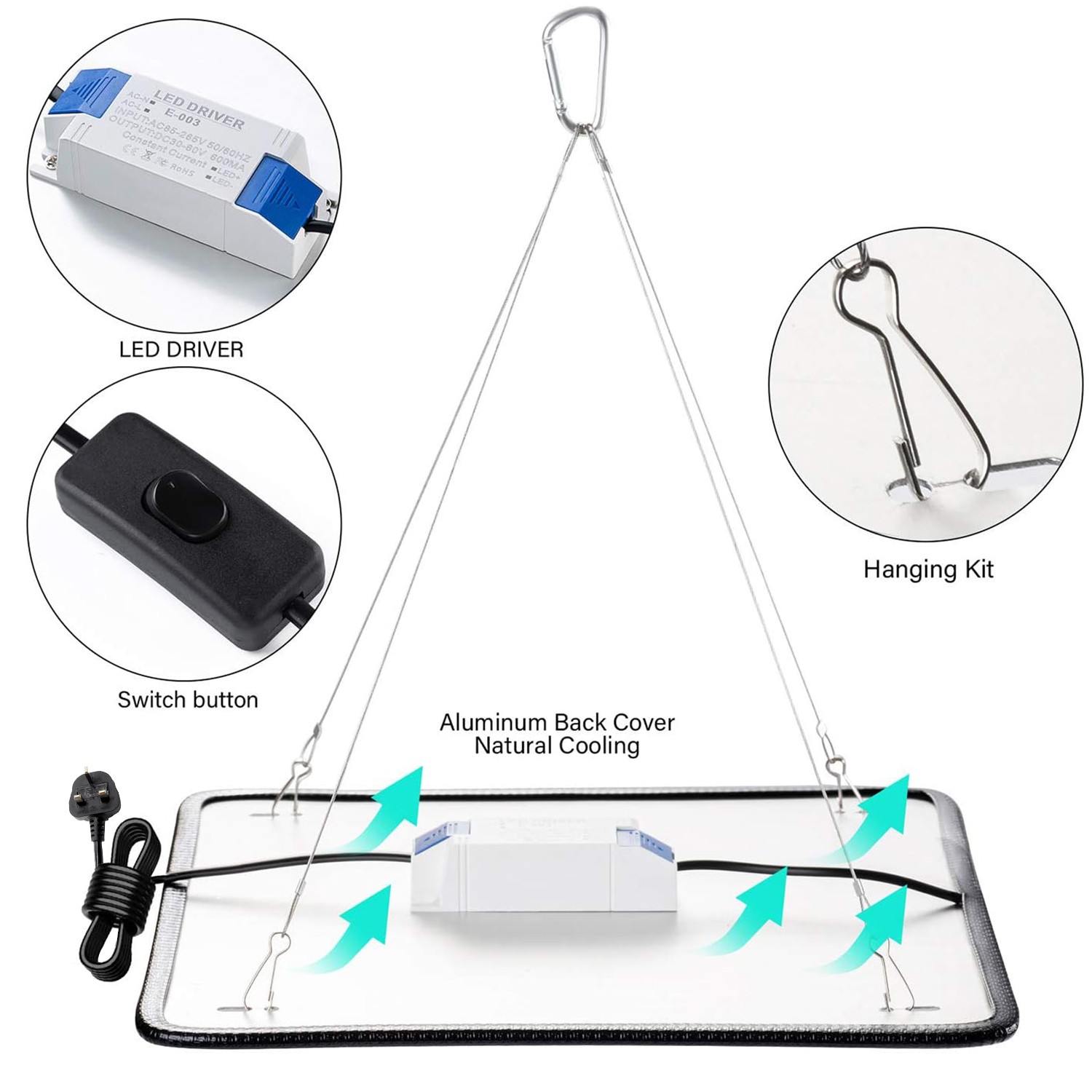 120W LED Grow Light Panel Full Spectrum Lamp for Indoor Plant Veg Flower NEW US