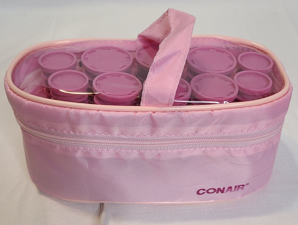 Pink Conair Compact Multi-Size Hot Roller Set—10 multi-size rollers