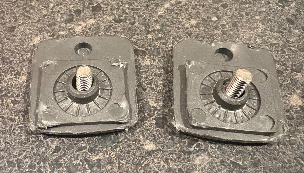 Hotronic gray yellow Boot Shell Mount Brackets with mounting screws